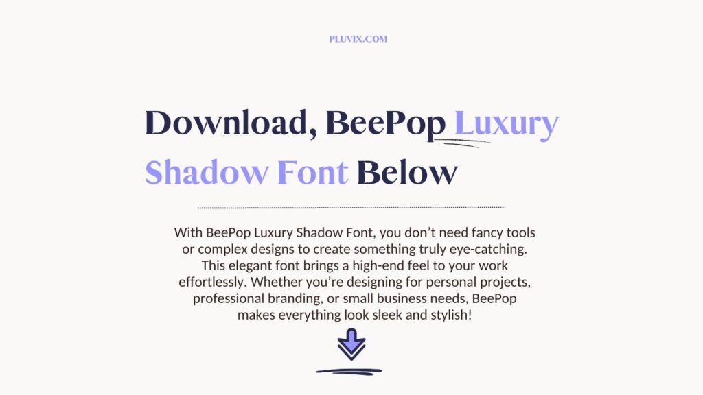 BeePop Luxury Shadow Font