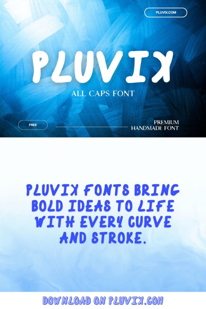 Free download pluvix handmade font