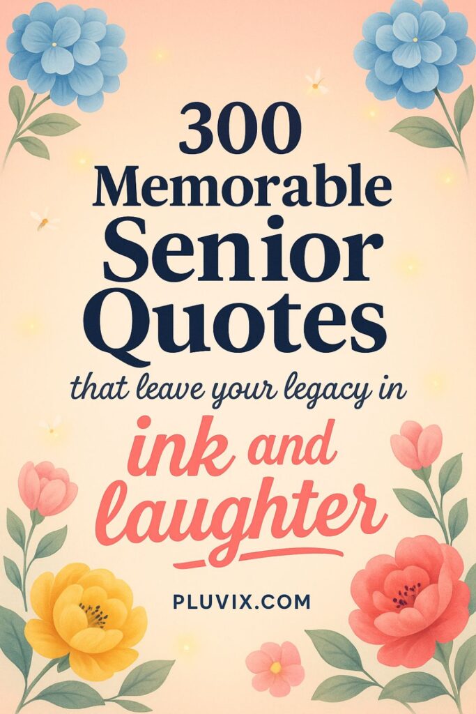 300 Memorable Senior Quotes That Leave Your Legacy In Ink And Laughter