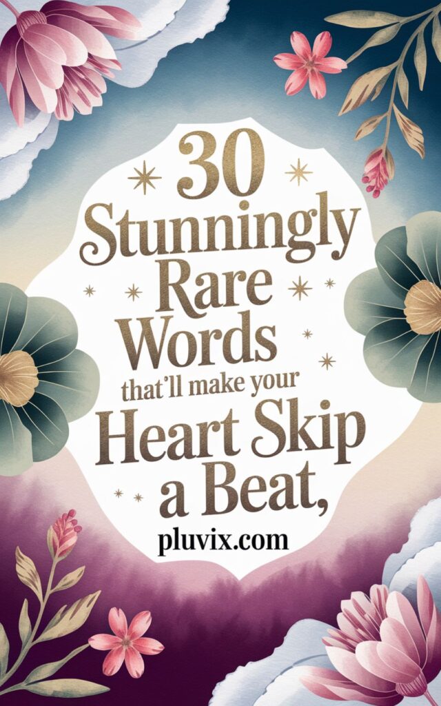 30 Stunningly Rare Words That'll Make Your Heart Skip a Beat